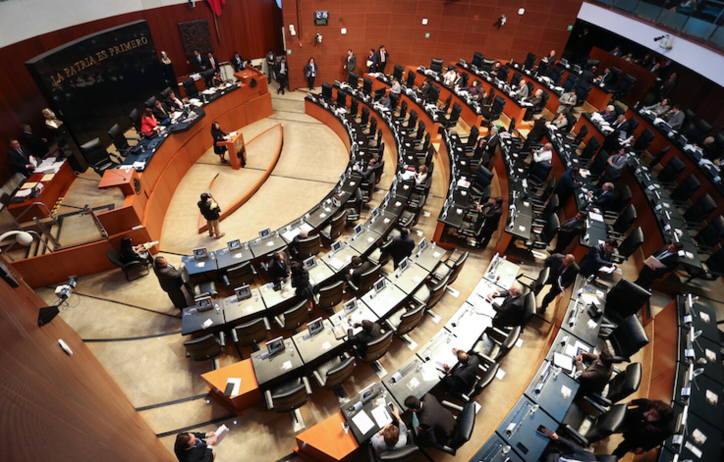 Sesión en el senado