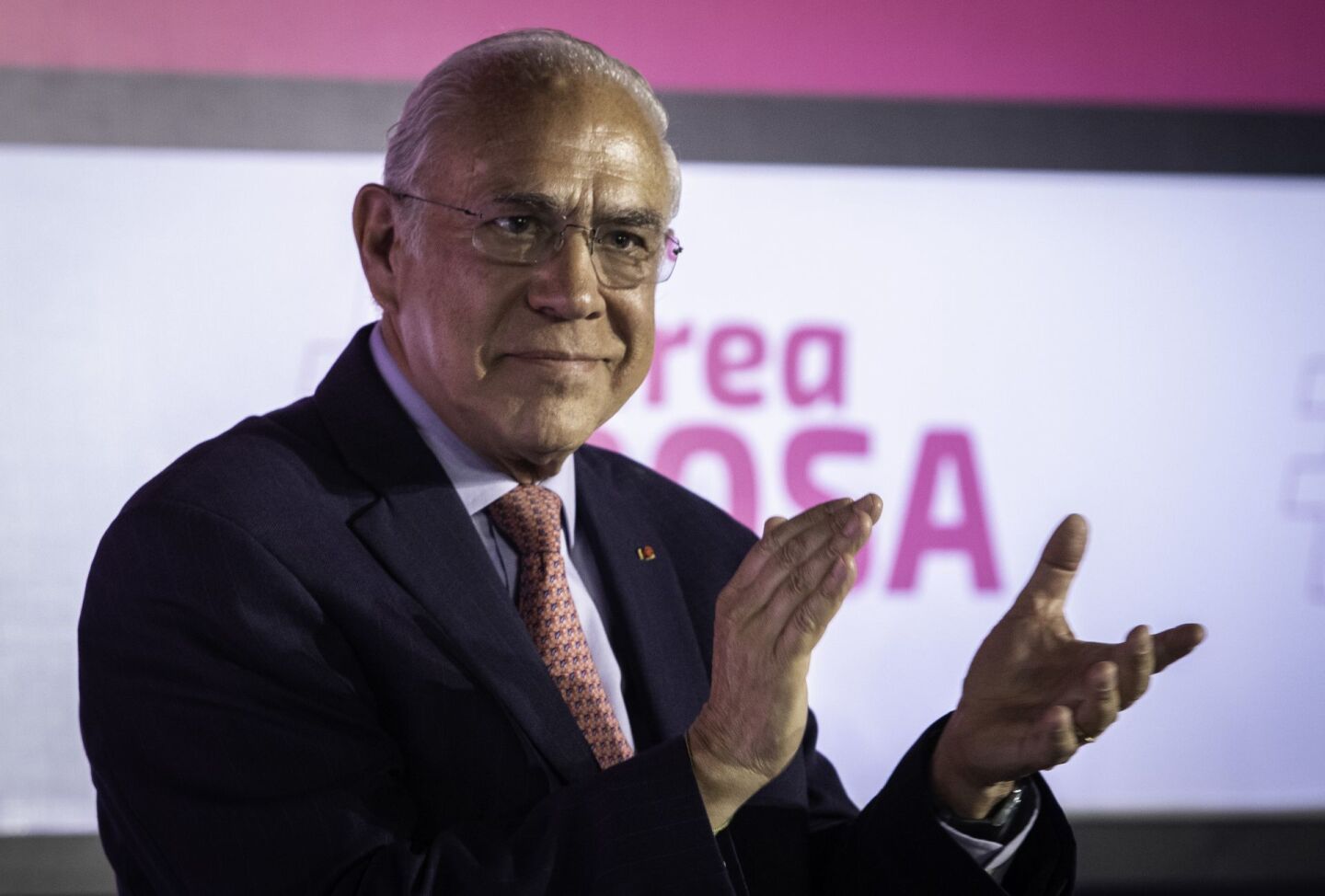 José Ángel Gurria durante los foros de Unidad y Gobierno de Coalición para lograr una nueva alternancia democracia que se lleva a cabo en Expo Reforma.