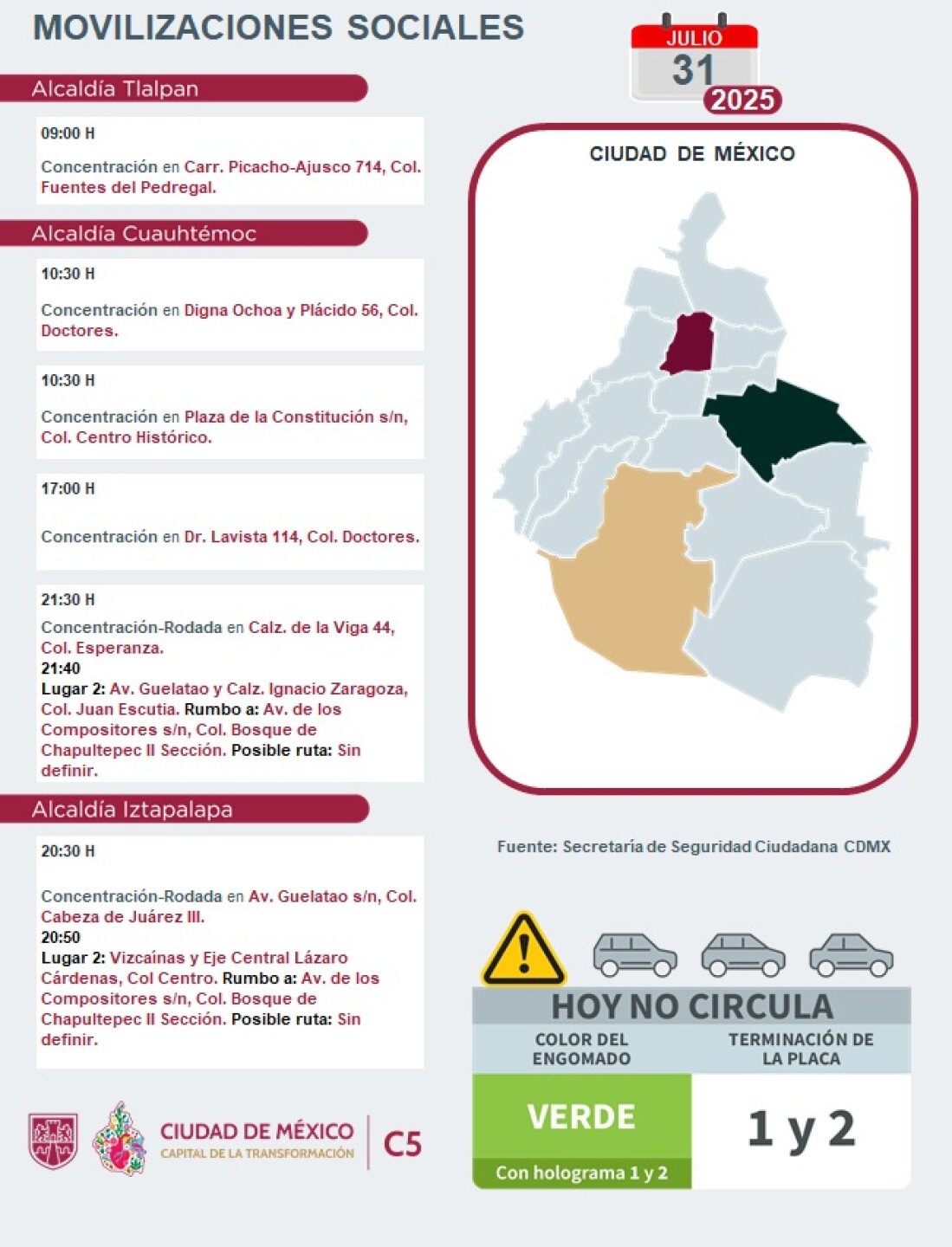Mapa de marchas en la CDMX hoy 31 de julio.jpg