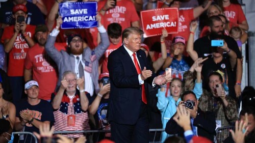 Former President Donald Trump Holds A Rally In Alabama