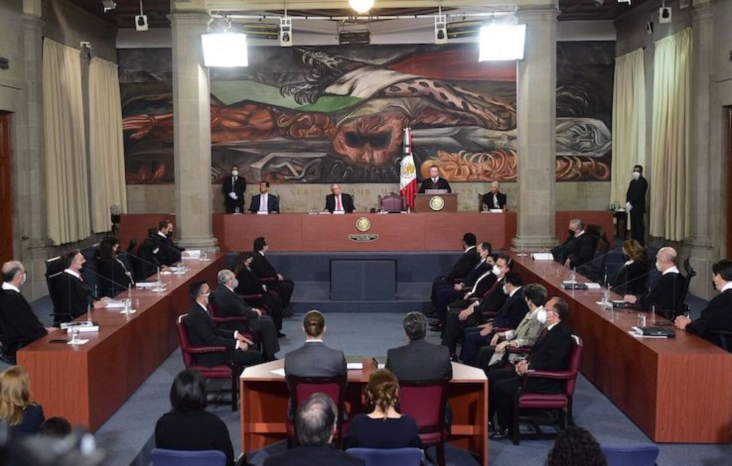 El ministro presidente de la SCJN, Arturo Zaldivar, ofrece un informe de actividades.
