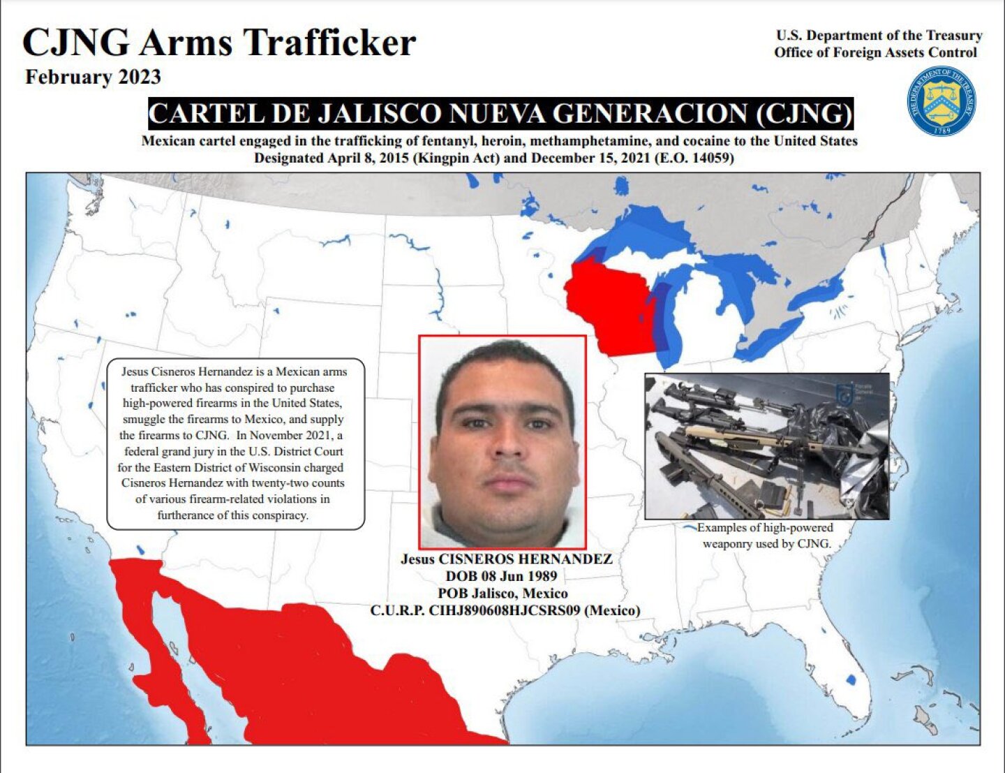 tráfico de armas CJNG