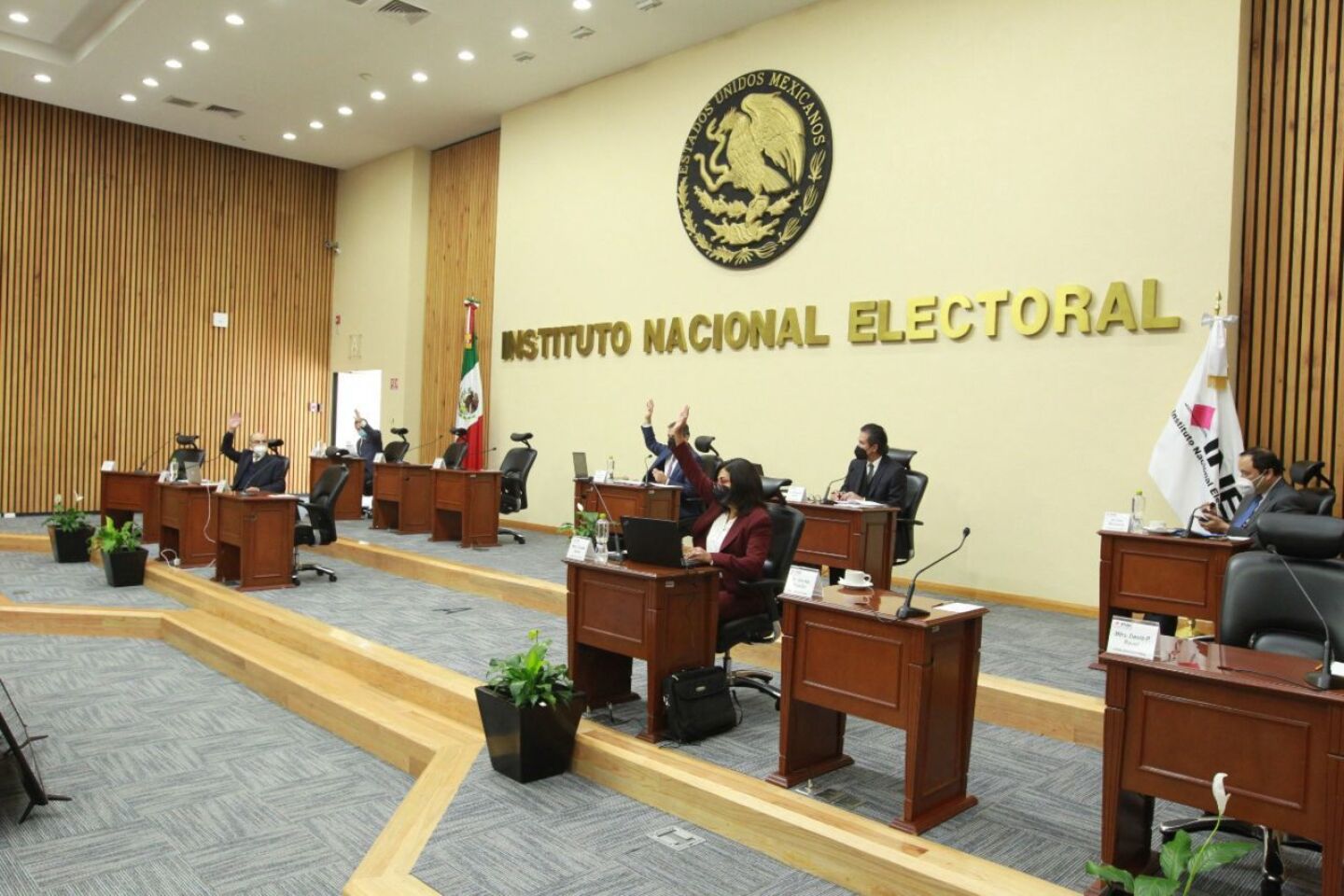 Votación del Consejo General del INE.