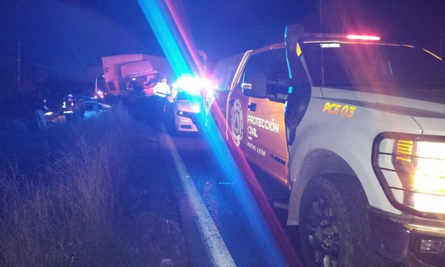 Accidente carretero en Hualahuises