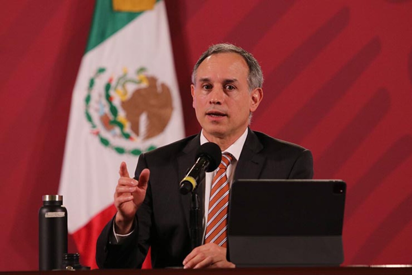 Hugo López-Gatell, subsecretario de Salud, durante su participación en el informe  diario sobre la pandemia del Covid-19