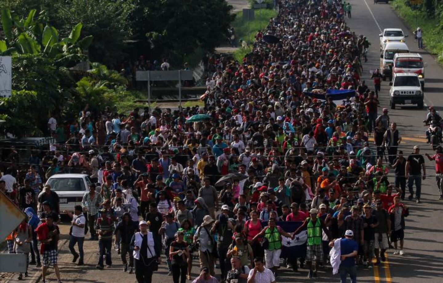 caravana migrante y policía federall