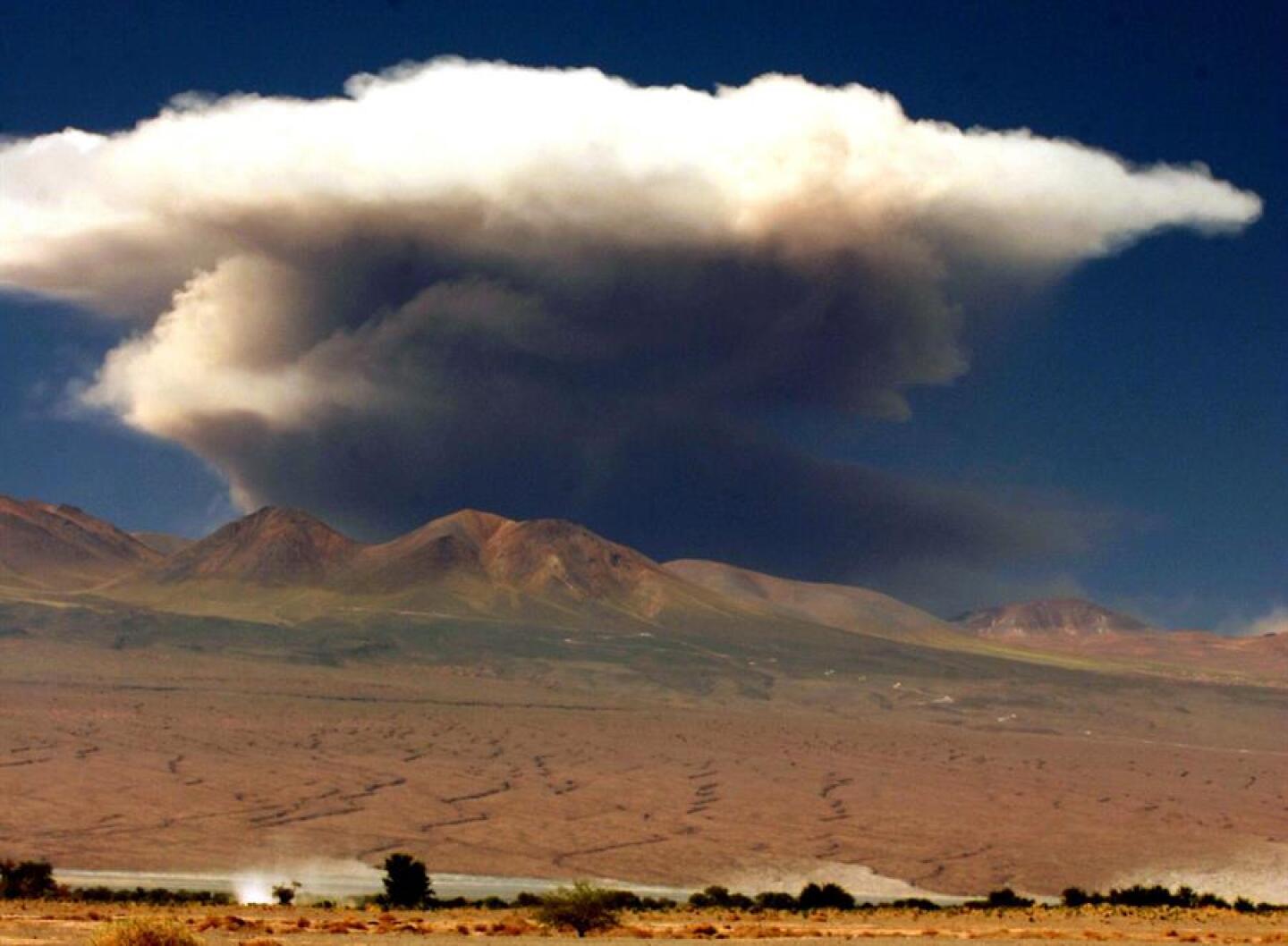 Volcán Láscar, en Chile