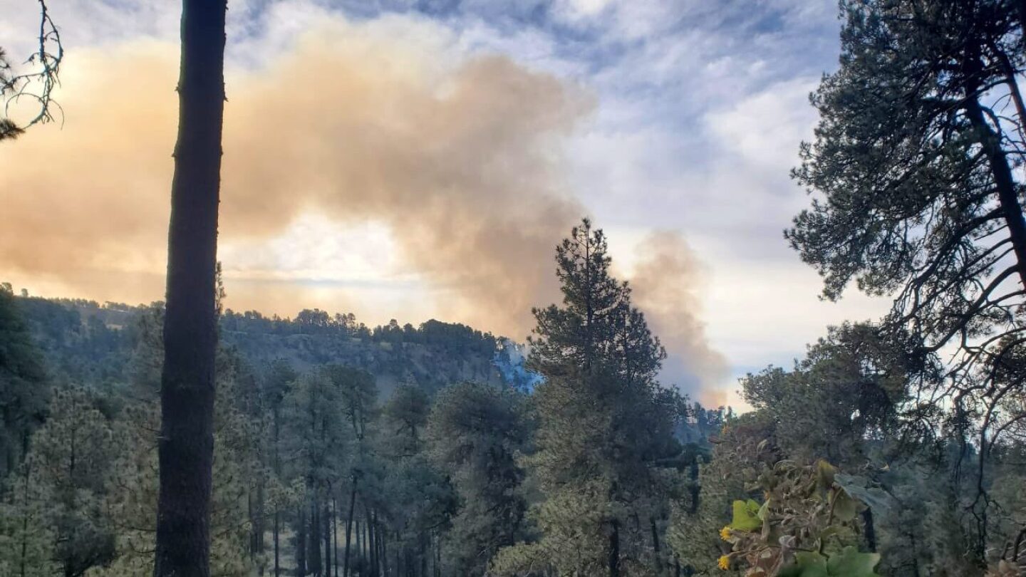 incendio en Parque Nacional Iztaccíhuatl-Popocatépetl