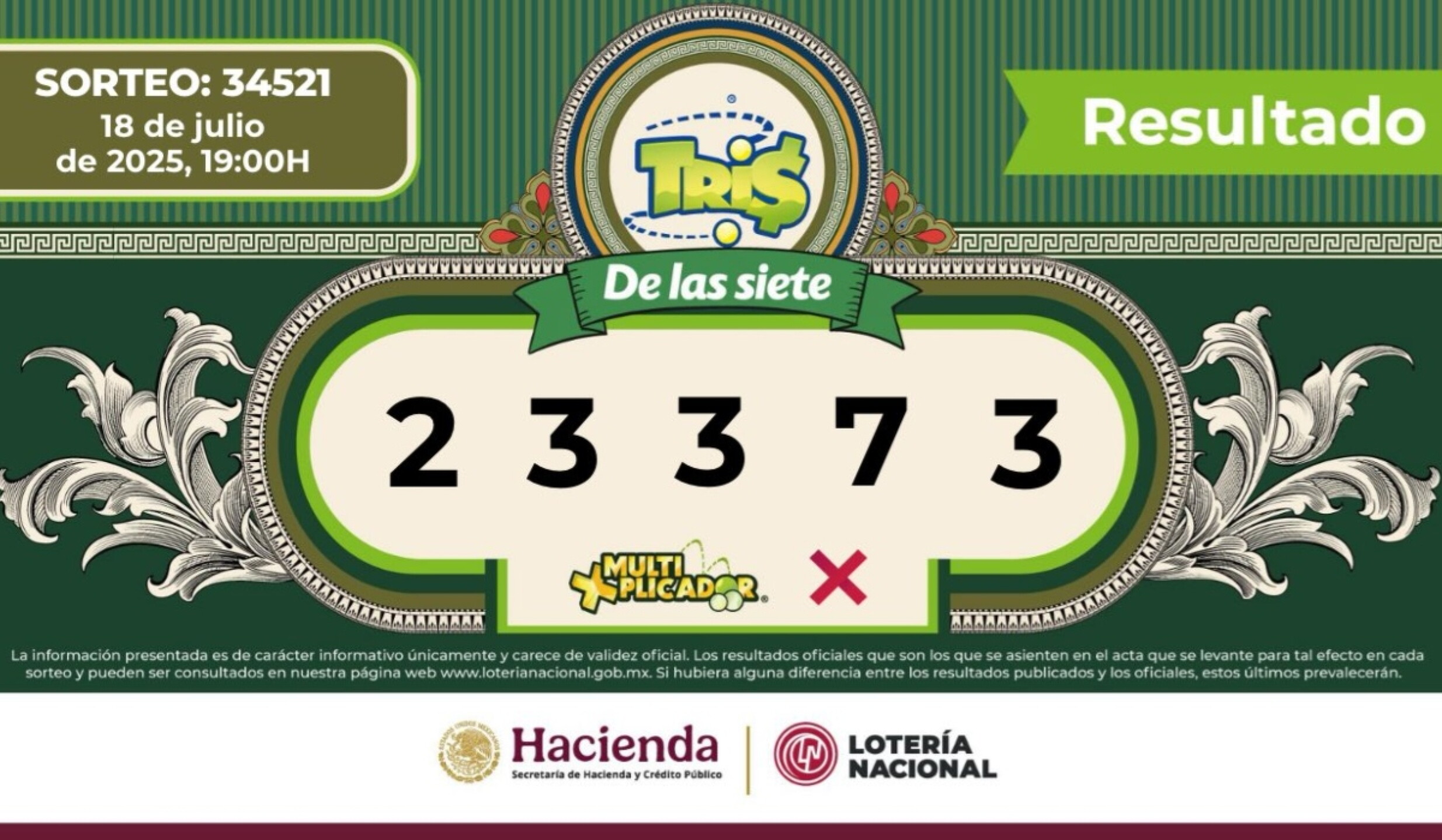 Sorteo Resultados Sorteo Tris: números ganadores de hoy viernes 18 de julio de ...