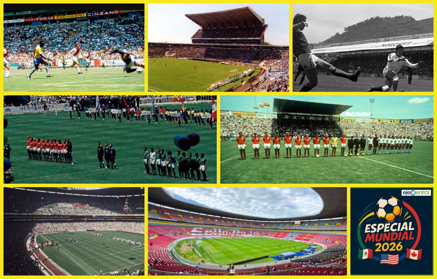 Estadios de México en los que se han jugado partidos de mundiales