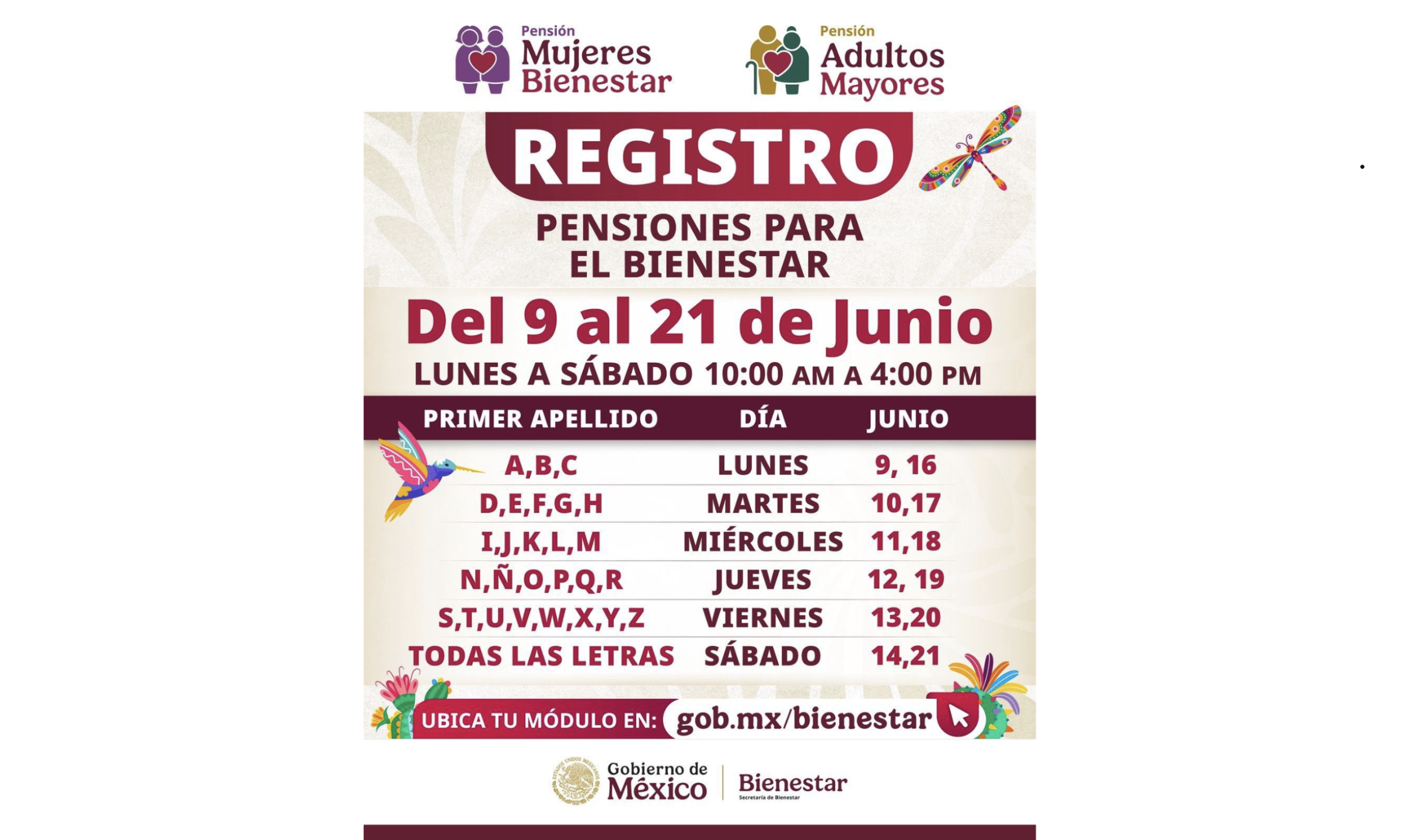 Registro Pensión Mujeres con Bienestar