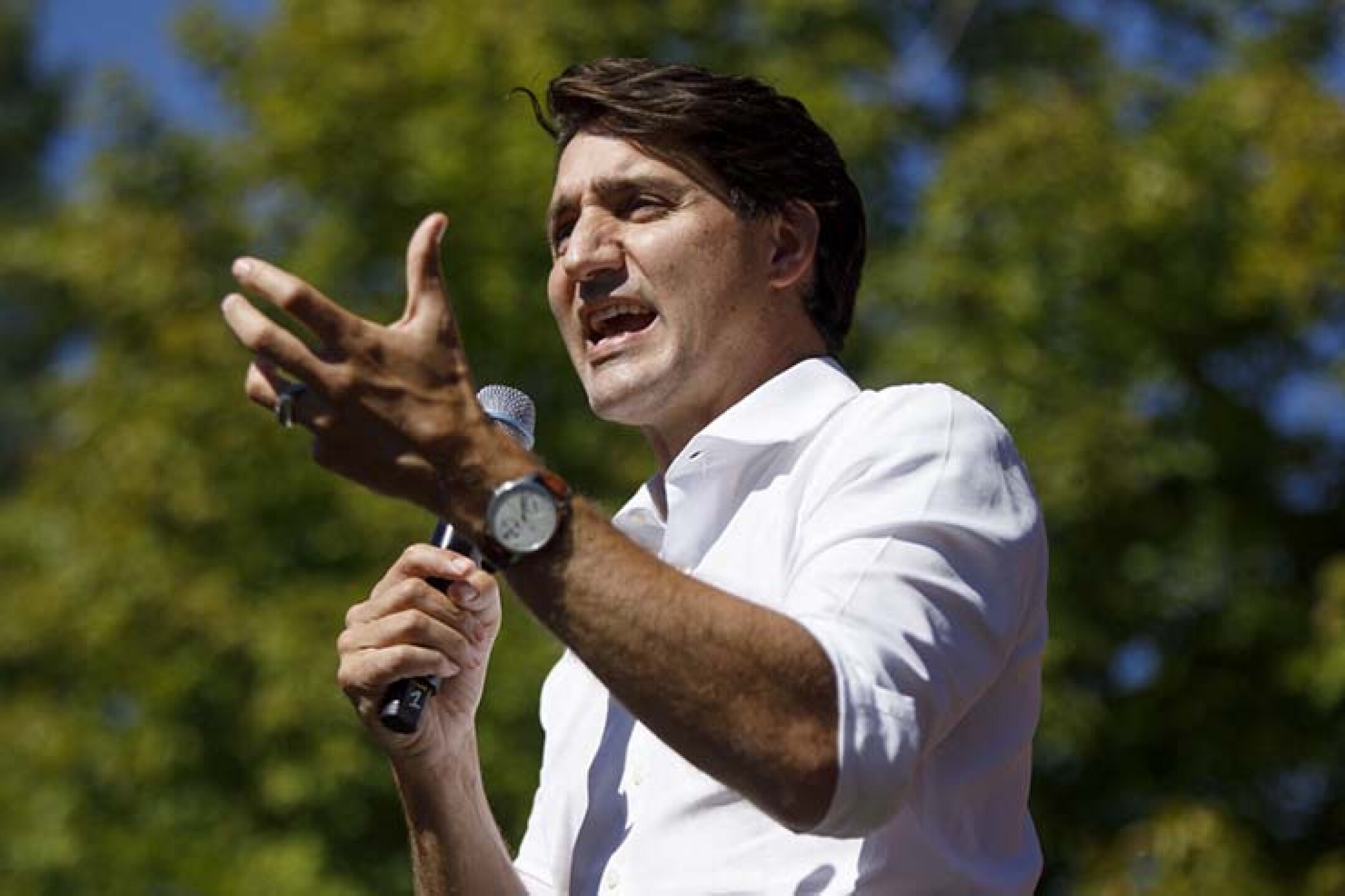 Canadian Prime Minister Justin Trudeau Campaigns One Day Ahead Of Federal Election