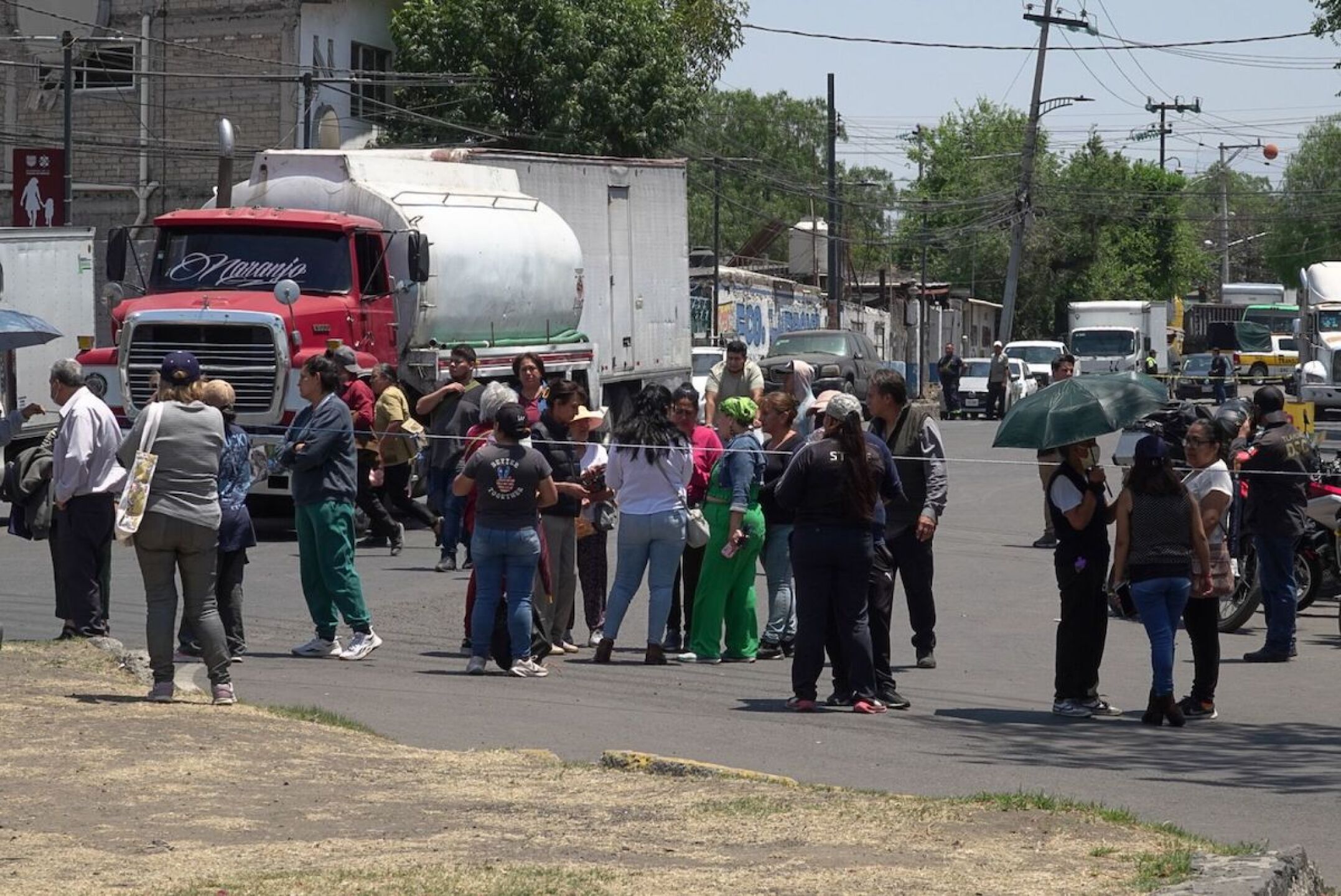 Bloqueo en calles de la Ciudad de México.