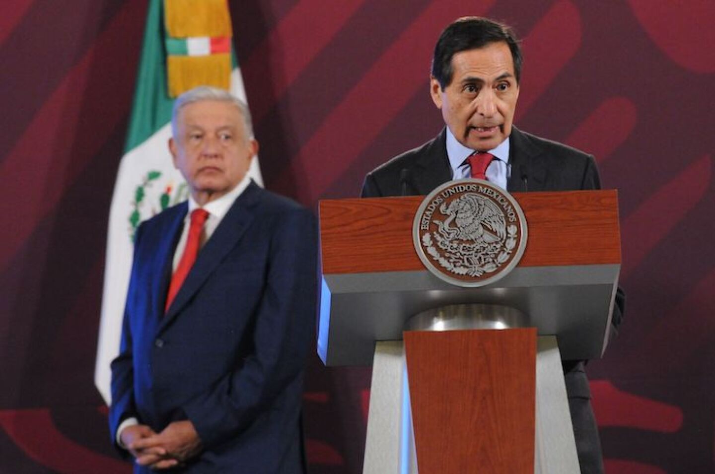 Rogelio Ramírez de la O, secretario de Hacienda, durante la conferencia mañanera.