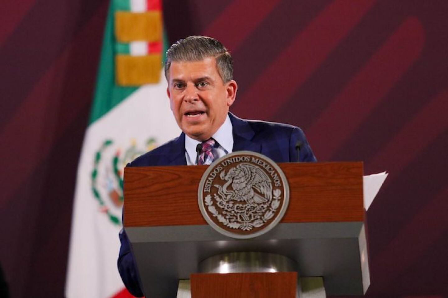 Ricardo Sheffield Padilla, titular de Profeco, durante la mañanera.