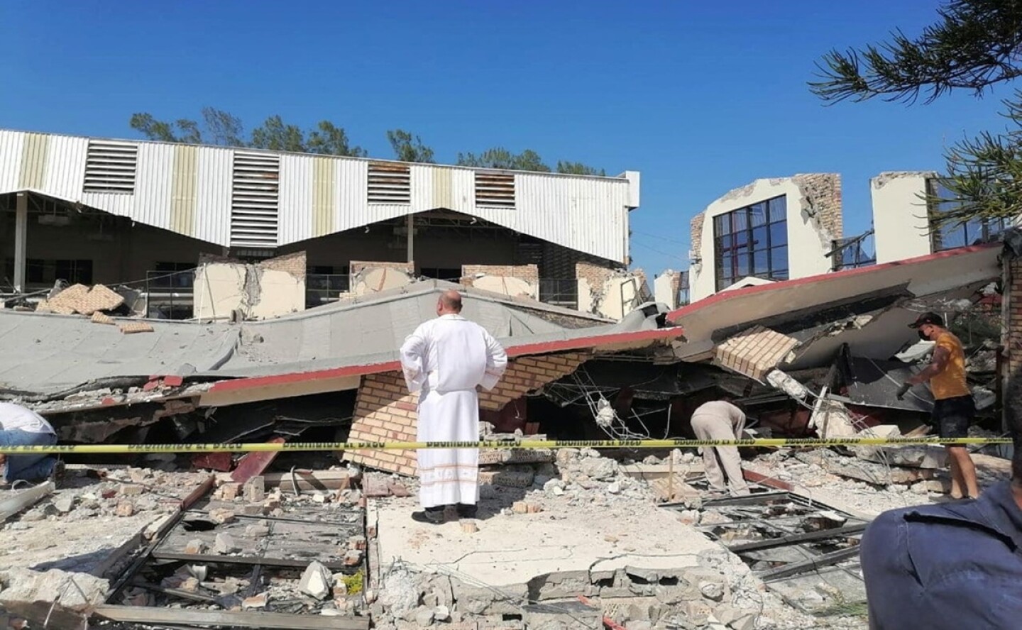 Colapsa iglesia en Ciudad Madero, Tamaulipas