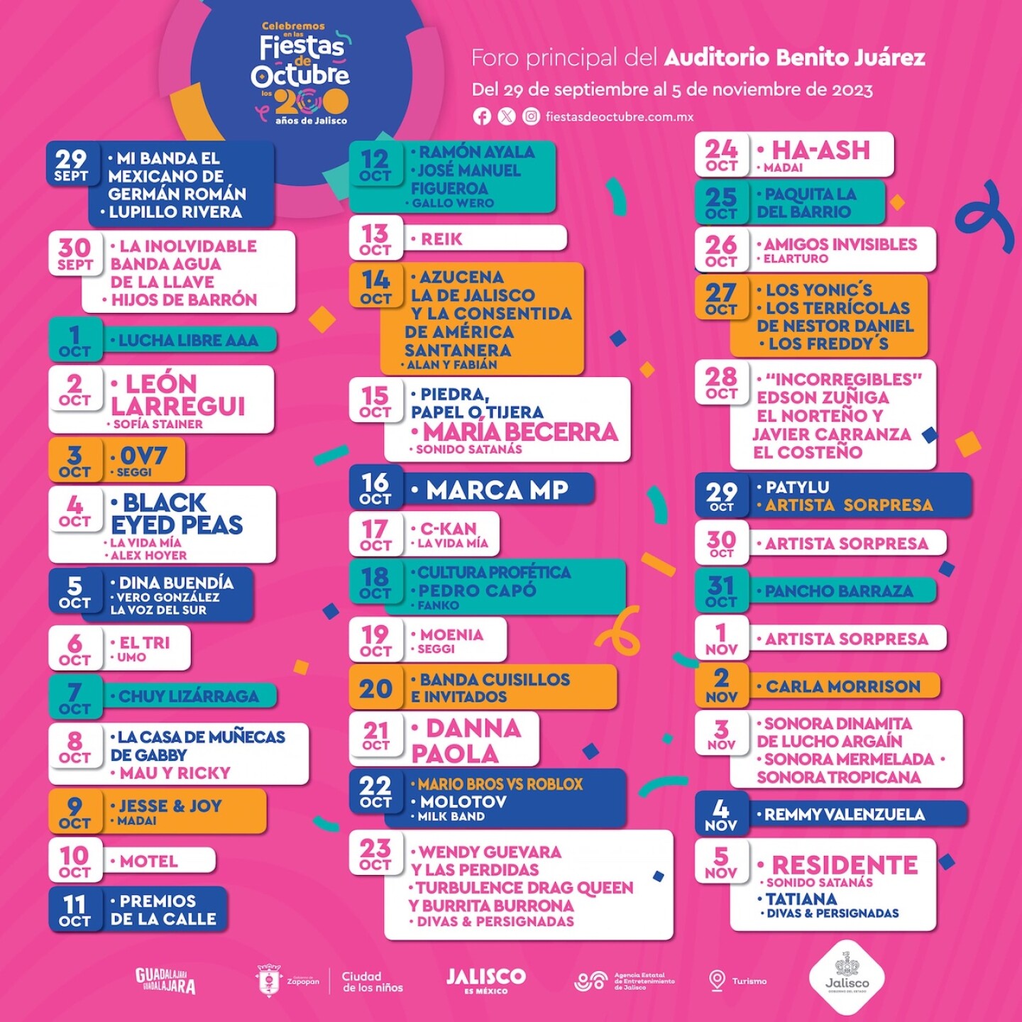 fiestas-de-octubre-2023-cartelera-de-artistas-auditorio-benito-juarez-1