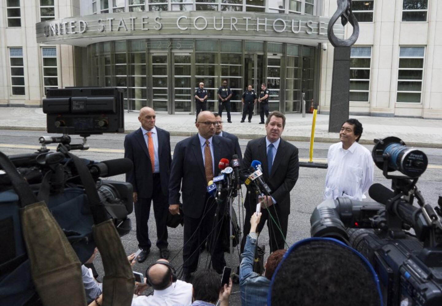 Hearing on "El Chapo" Guzman case in federal court in Brooklyn. The private lawyers he's selected will observe it.