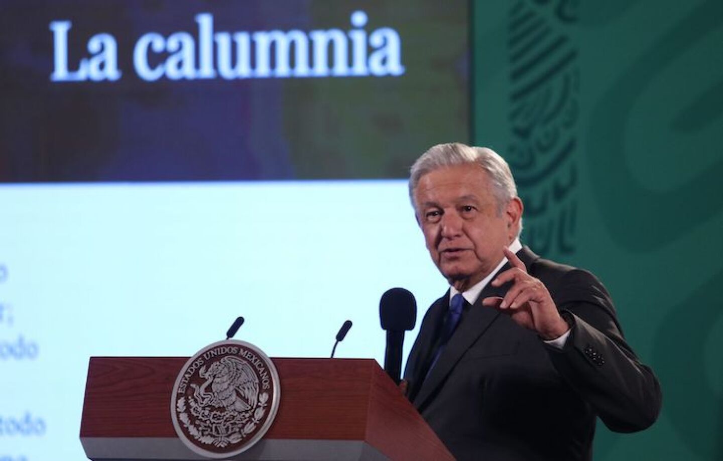 Andrés Manuel López Obrador, presidente de México durante conferencia matutina en Palacio Nacional