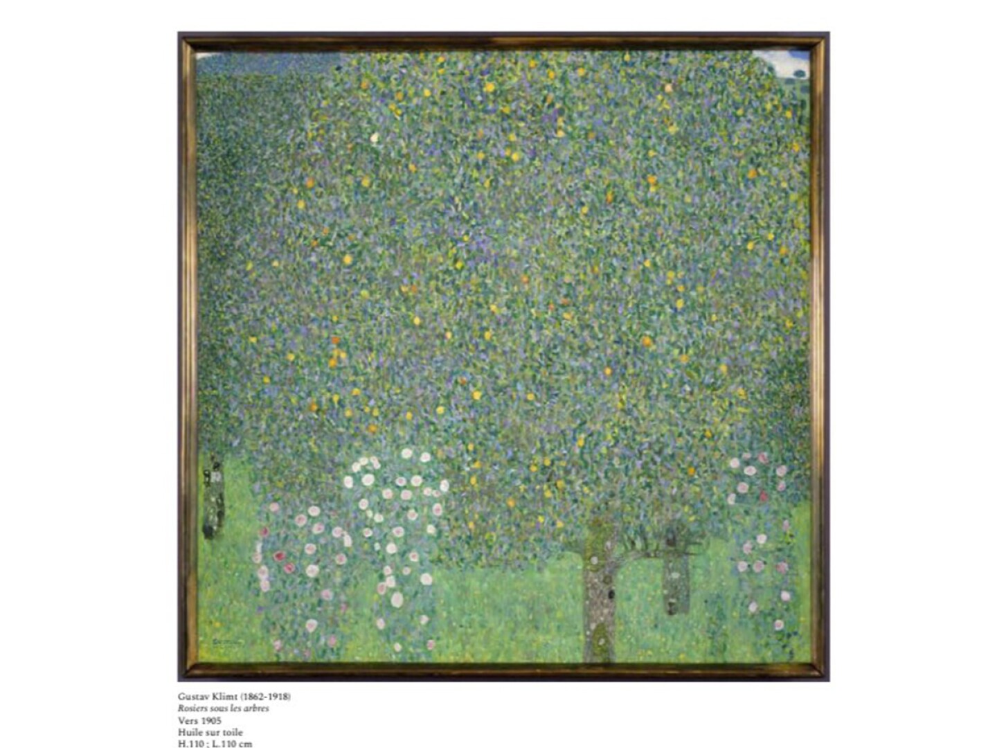Rosal bajo los árboles, de Gustav Klimt