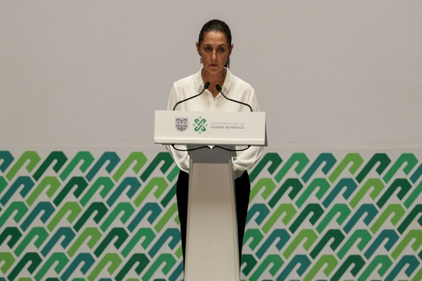 Claudia Sheinbaum, jefa de gobierno de la Ciudad de México, durante la conferencia.