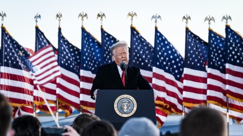 President Trump Departs For Florida At The End Of His Presidency