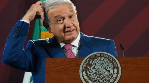 Andrés Manuel López Obrador durante la conferencia matutina desde Palacio Nacional