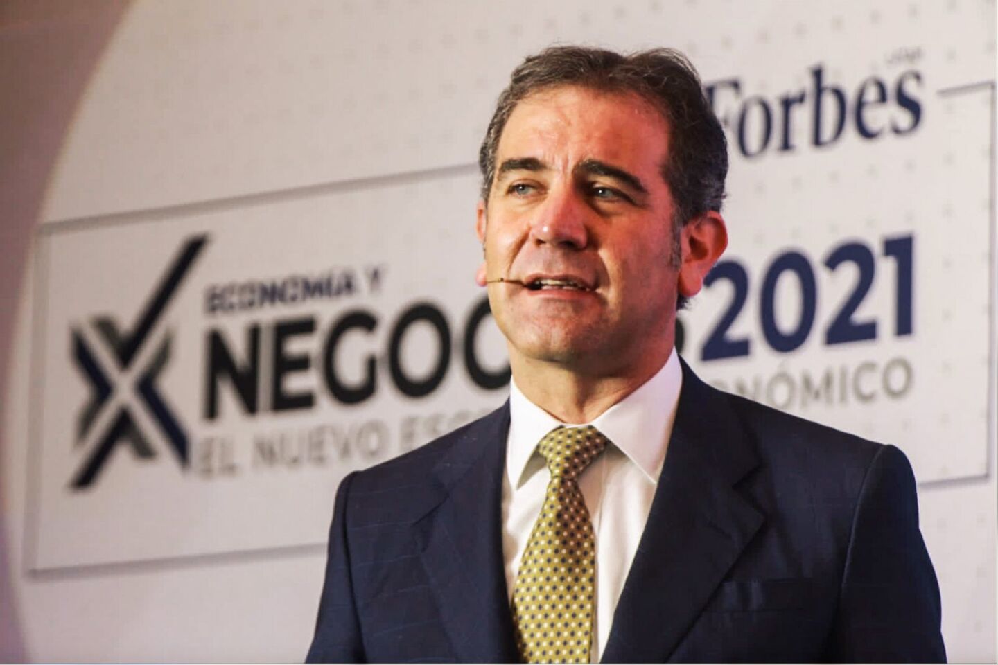 Lorenzo Córdova Vianello, Consejero Presidente del INE, durante su participación en el Foro Forbes