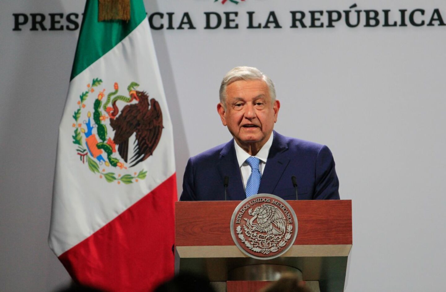 Andrés Manuel López Obrador, Presidente de México, ofreció su informe de los 100 primeros días del Tercer Año de Gobierno, en el Fondo Histórico Antonio Ortiz Mena.