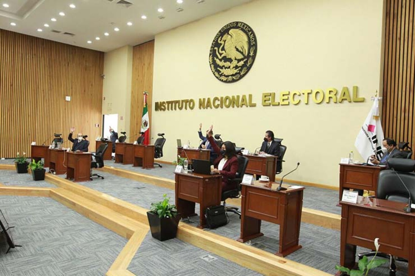 Votación del Consejo General del INE.