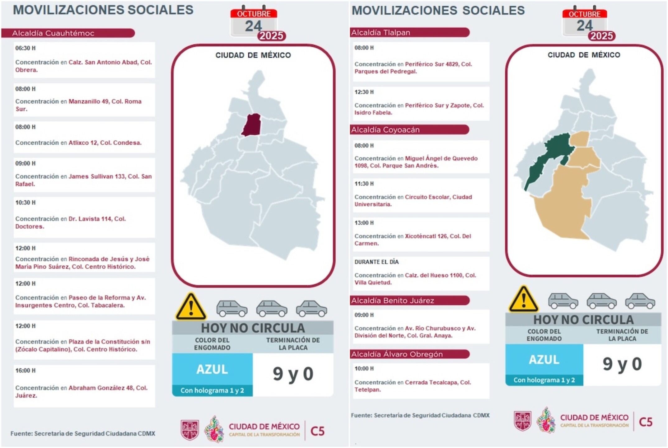 movilizaciones 24 de octubre