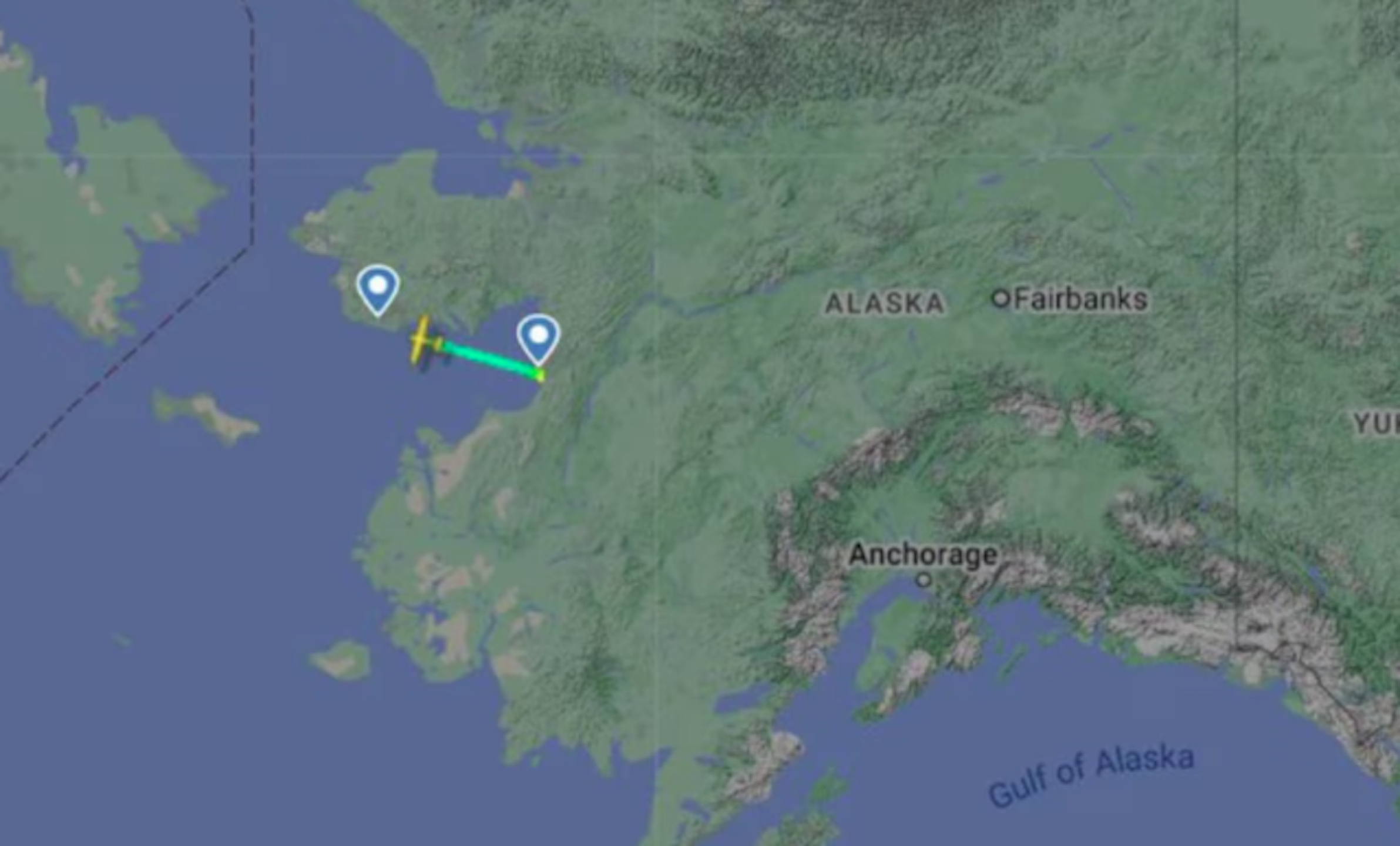 Avión desaparece en Alaska