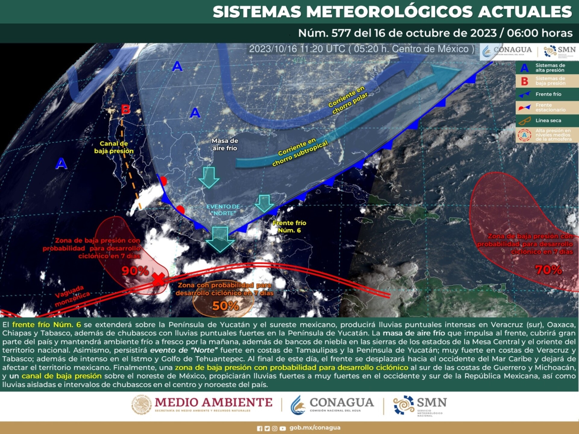 pronostico-clima-mexico-16-de-octubre