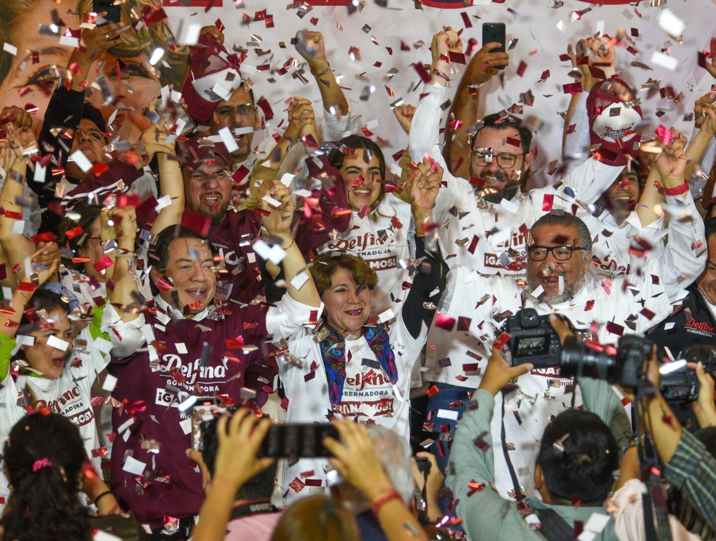 Delfina Gómez se declara vencedora de la elección del sea Gobernadora en el Estado de México.