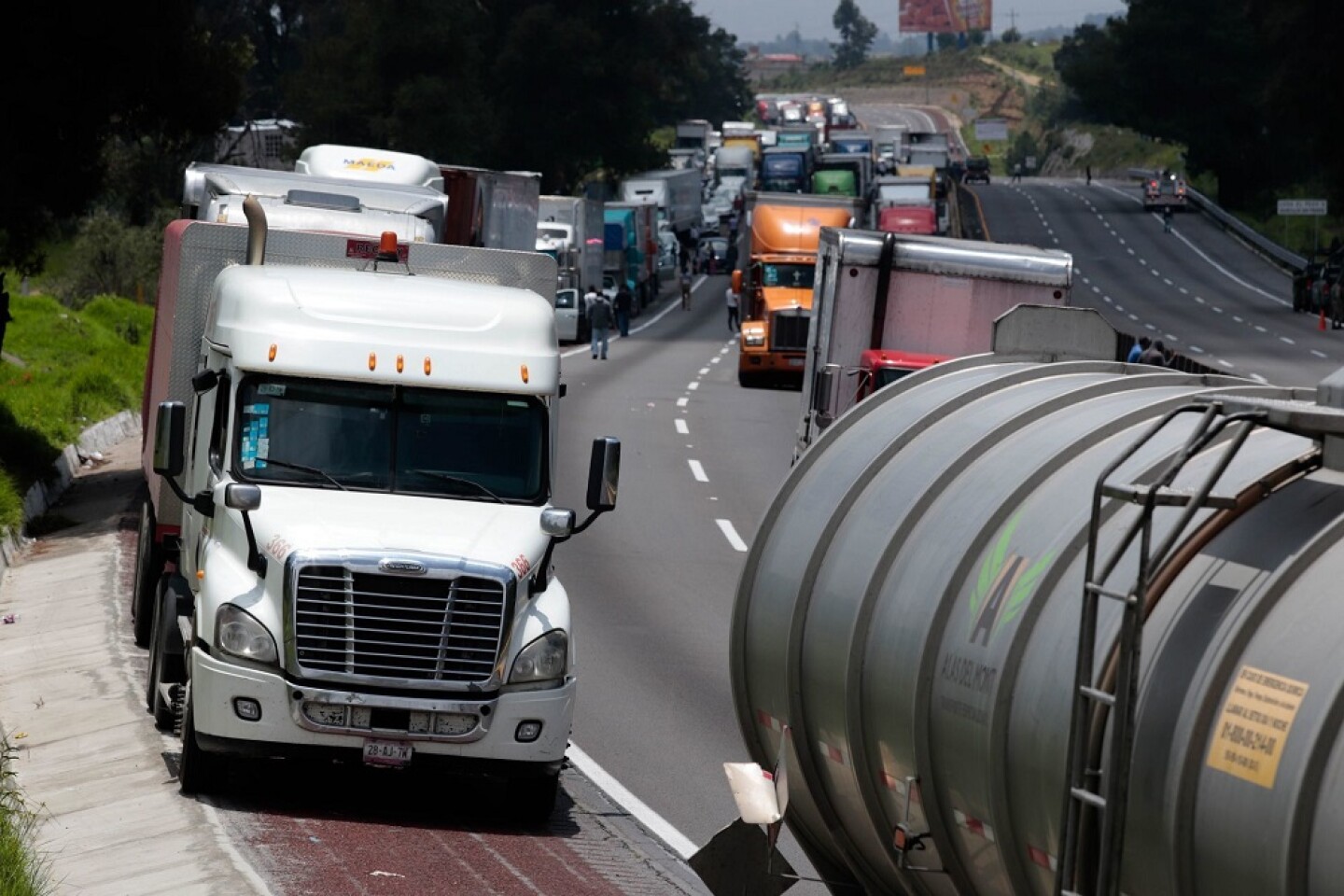 méxico puebla Bloqueo Autopista Puebla-4