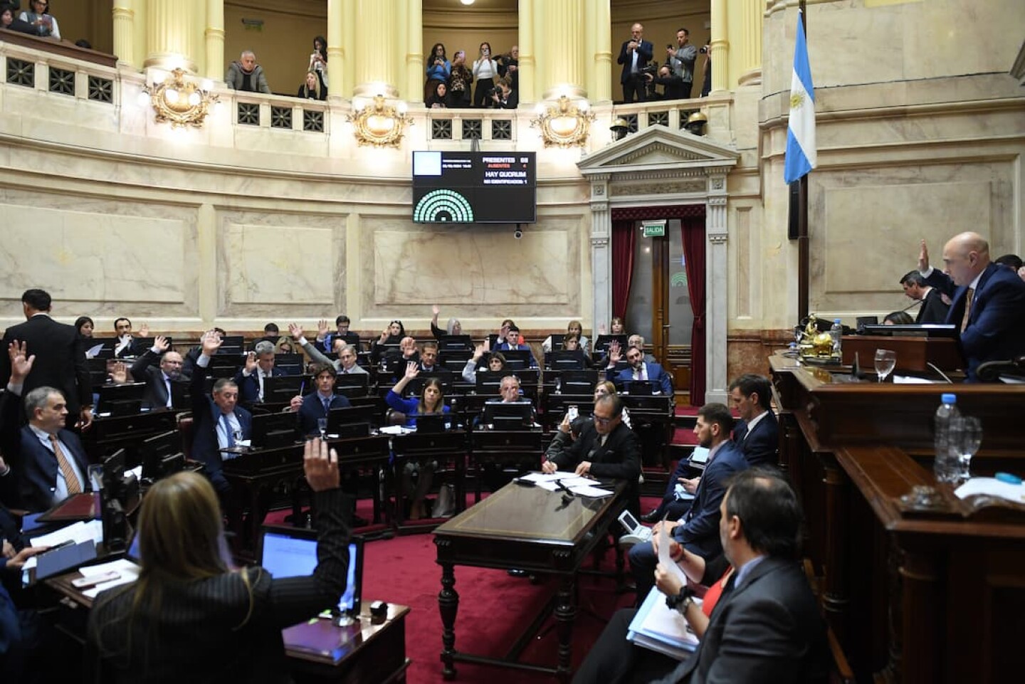 Senado de Argentina durante una sesión ordinaria en Buenos Aires