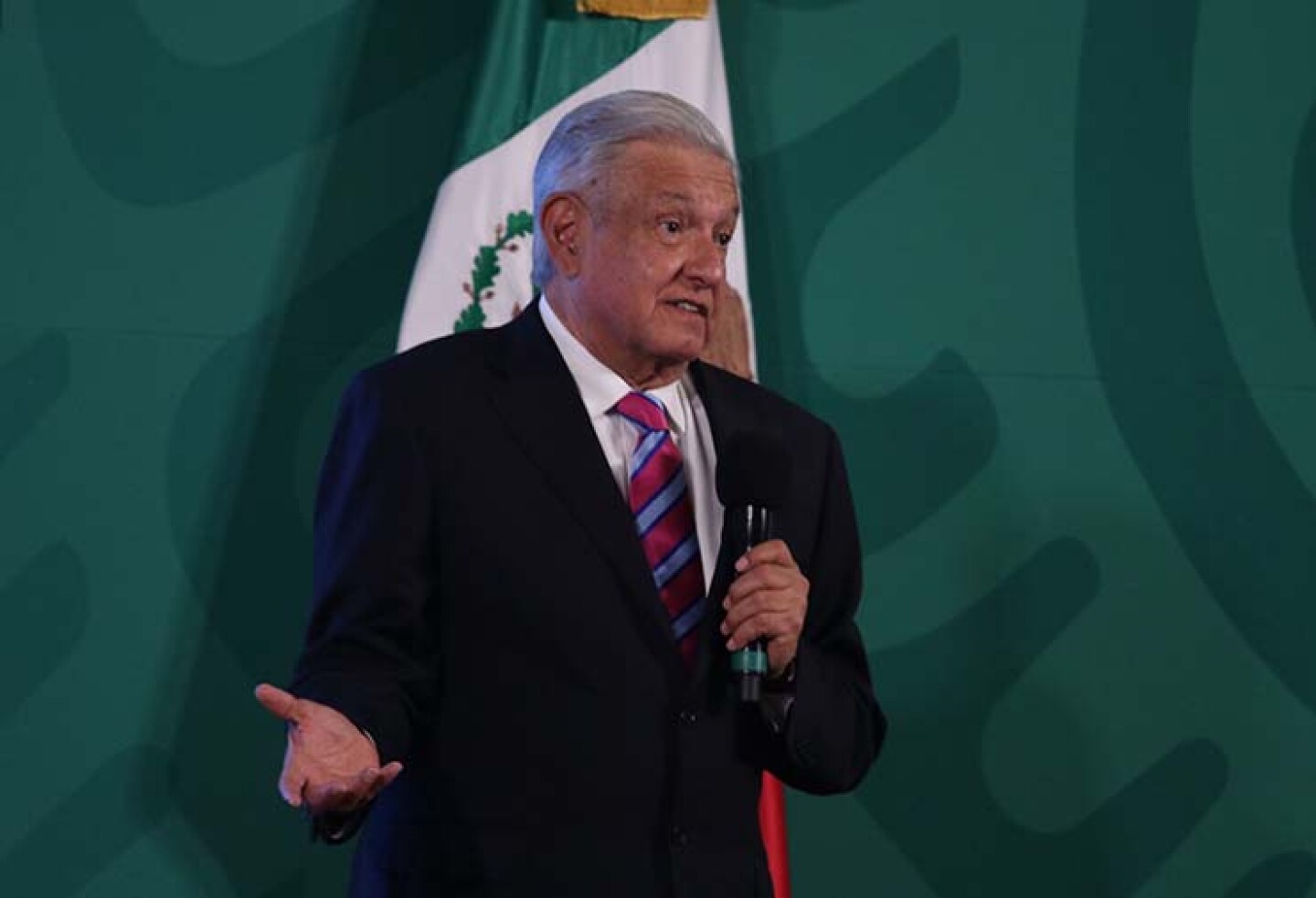 Andrés Manuel López Obrador, presidente de México durante la conferencia matutina en Palacio Nacional