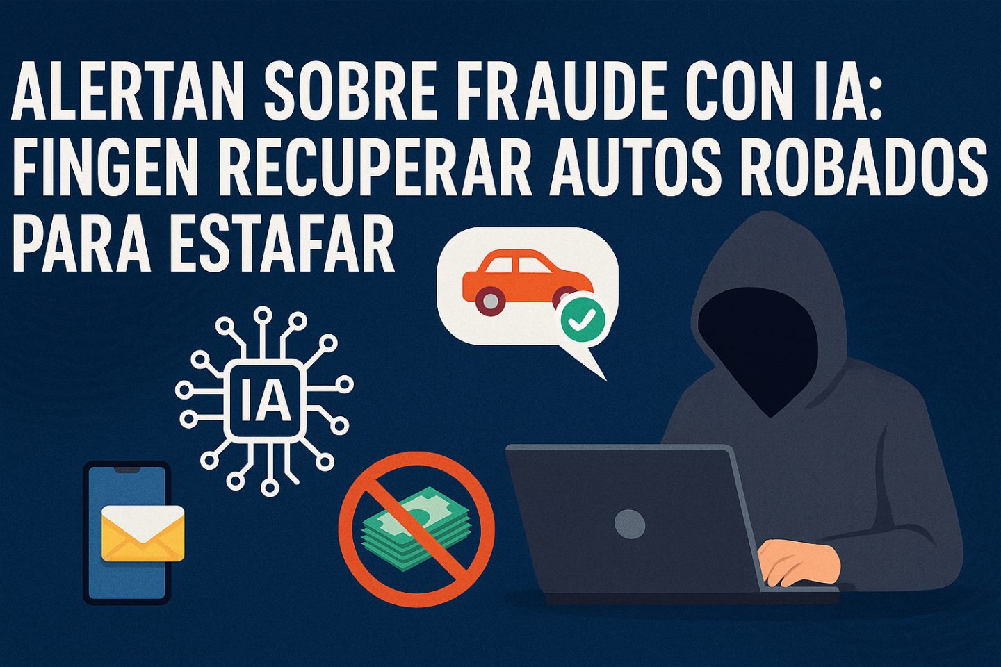 Estafa con IA sobre presunta recuperación de autos robados