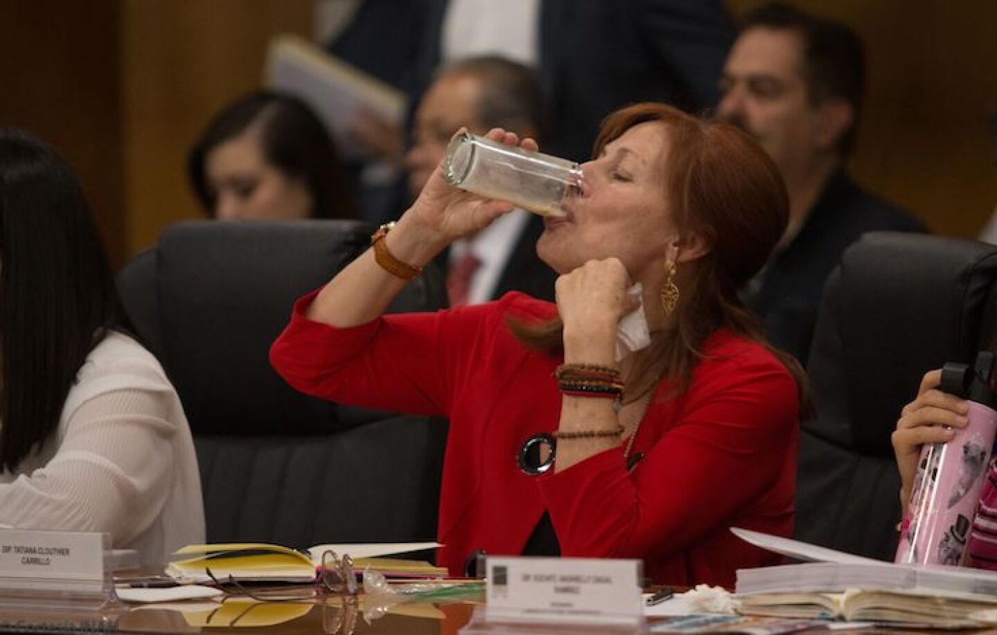 CIUDAD DE MÉXICO, 21AGOSTO2019.- La diputada Tatiana Clouthier durante la comparecencia de Alejandra Frausto Guerrero, secretaria de Cultura, ante la Cámara de Diputados para dar detalles sobre el presupuesto de cultura. FOTO: ANDREA MURCIA /CUARTOSCURO.COM