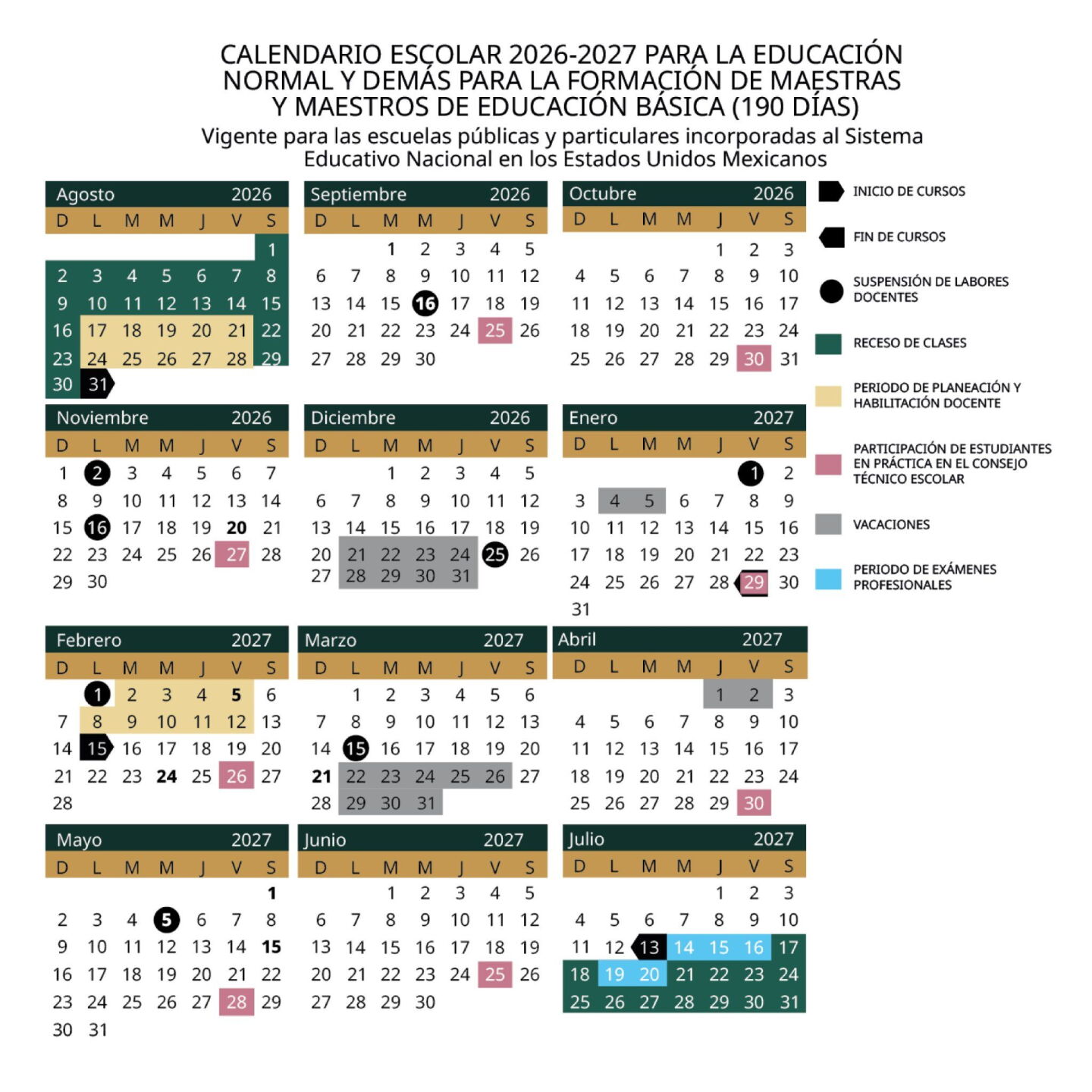 calendario escolar sep maestras maestros