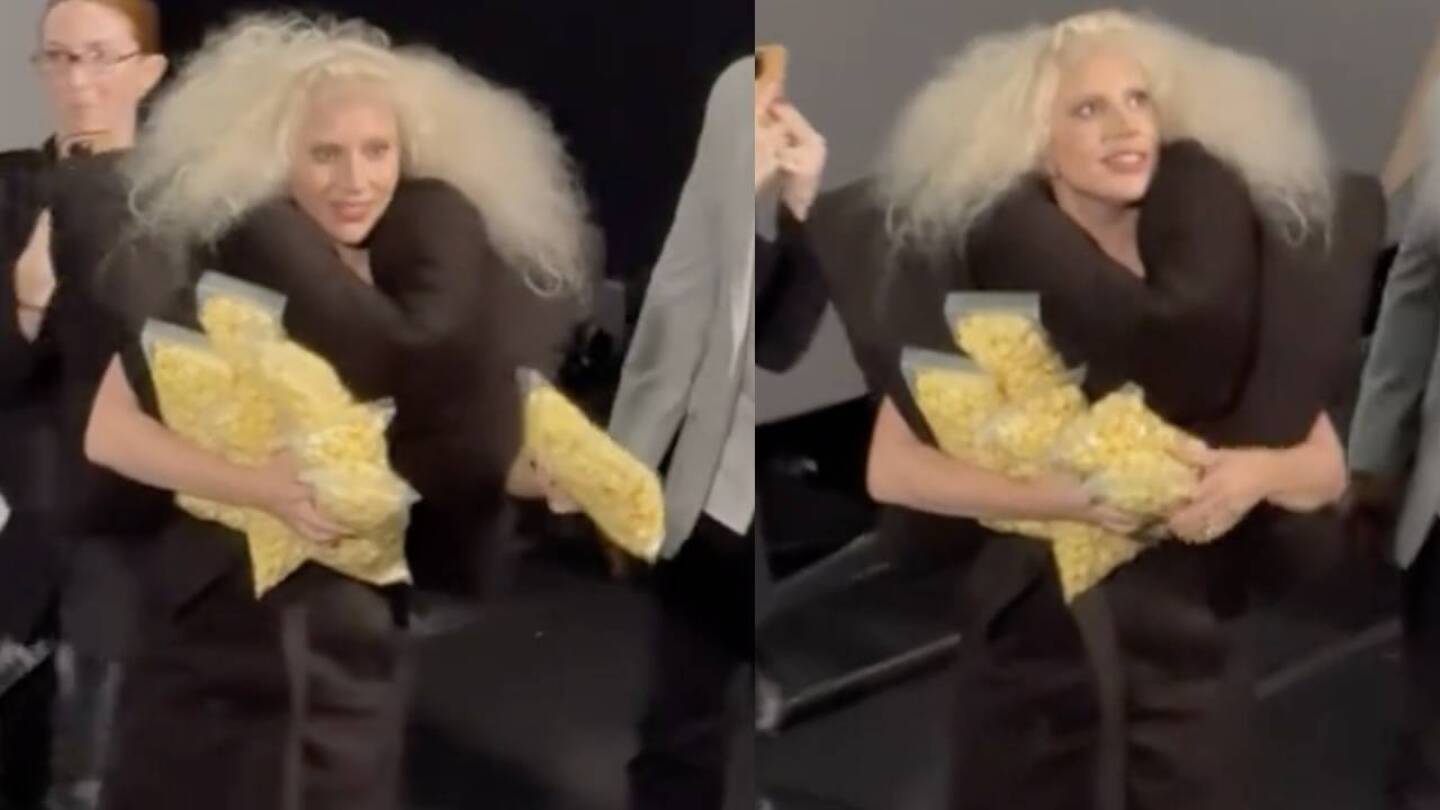 lady gaga regala palomitas