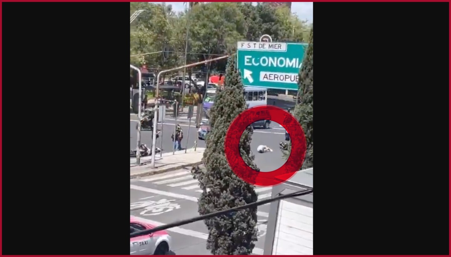 Riña entre policías y motociclistas en CDMX