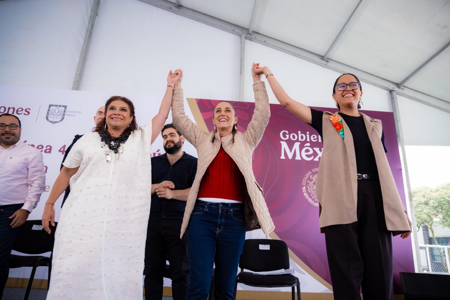 Clara Brugada Claudia Sheibaum y Gaby Osorio.jpg
