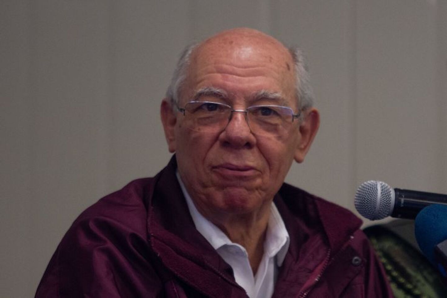 Carlos Morán Moguel, subsecretario de Transportes de la Secretaria deComunicaciones y Transportes, durante una explicación de las obras del Aeropuerto Internacional Felipe Ángeles