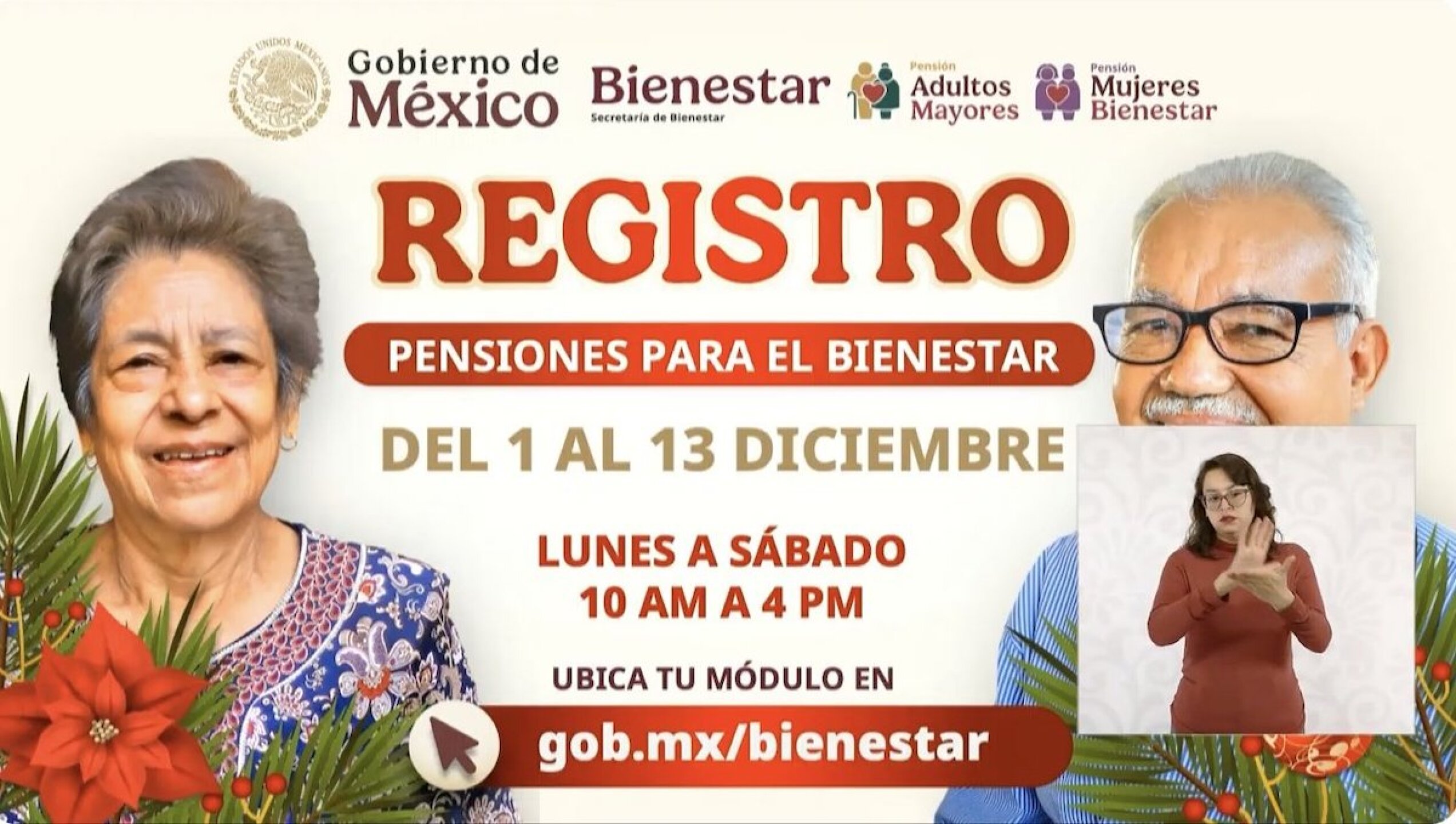 convocatoria registro para Mujeres Bienestar y la Pensión para Adultos Mayores