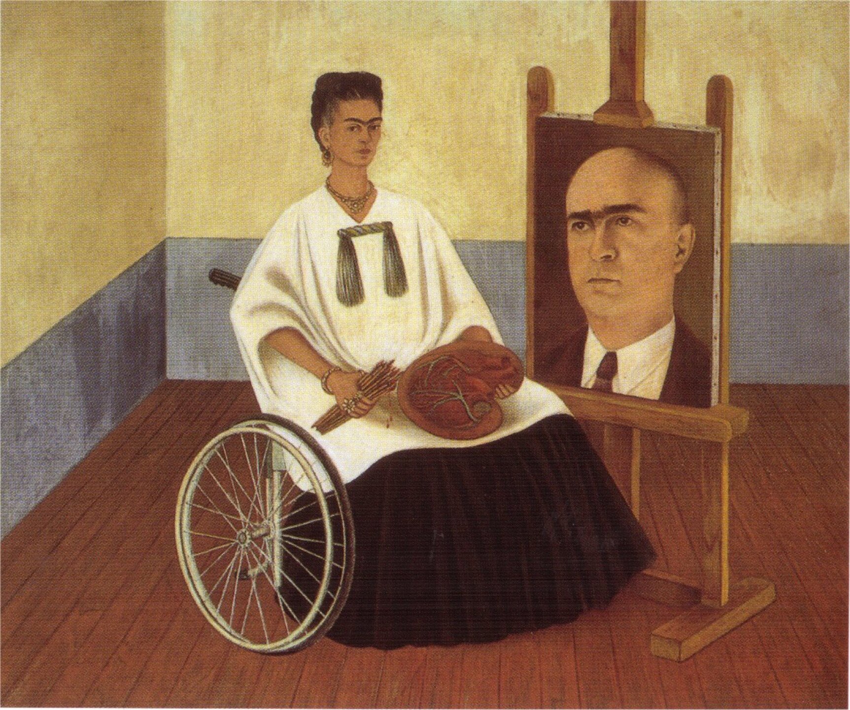 Autorretrato-con-el-retrato-de-Dr.-Juan-Farill-1951