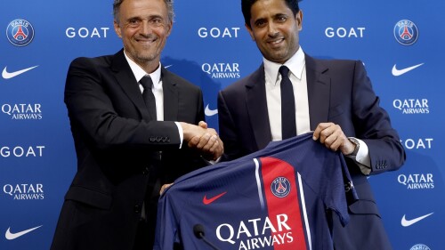 PSG present new coach Luis Enrique