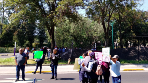 bloqueo Insurgentes Sur hoy CDMX trabajadores de seguridad de la UNAM protesta CU 31 de octubre de 2.png