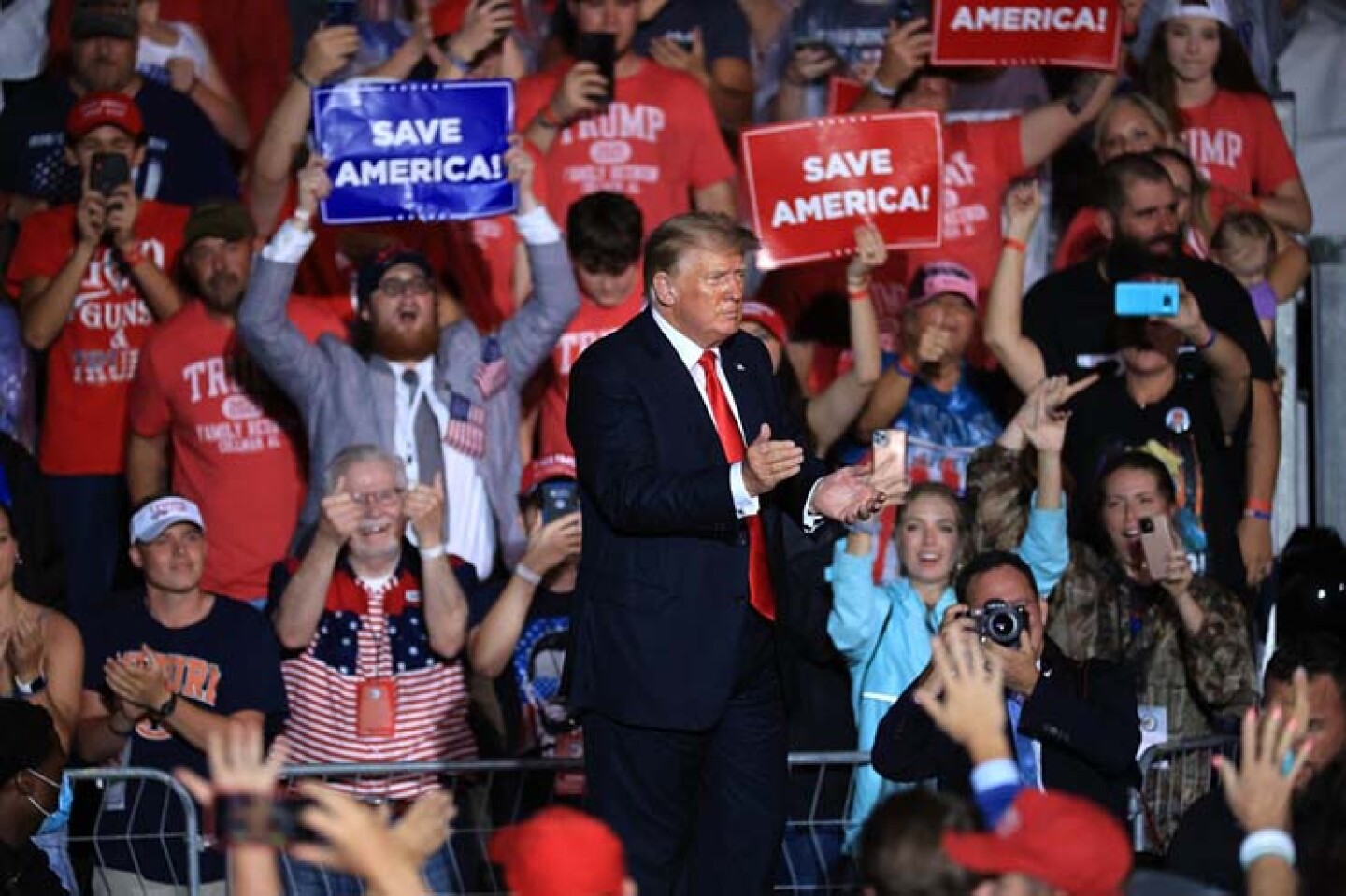 Former President Donald Trump Holds A Rally In Alabama