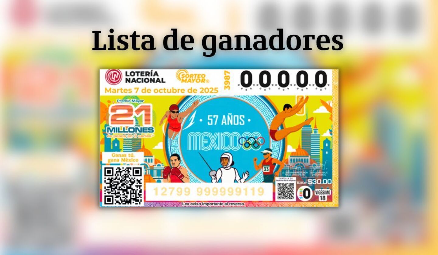 cachito del Sorteo Mayor 3987 del 7 de octubre